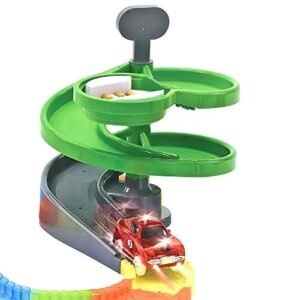QUOXO Rotary Wing RC Track Attachment Rotating Stage Replacement Green Add Ons for Generic Light Up Raceracks