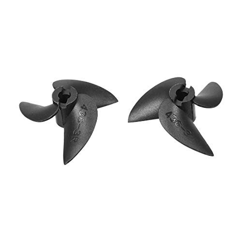 uxcell 4mm RC Boat Propeller 36mm 1.4 Pitch 3 Vanes Nylon Plastic CCW CW Propeller Pair