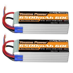 Youme 6S Lipo Battery EC5 22.2V 6500mAh 60C for LH 1301 RC Helicopter and Other RC Models