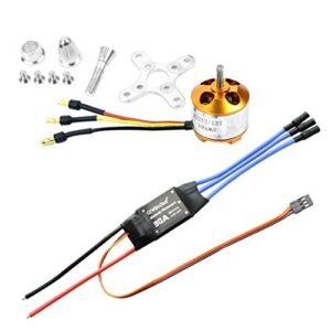 QWinOut A2212 1000KV Brushless Outrunner Motor and 30A ESC Speed Controller Set for RC Plane Roblox DIY Drones