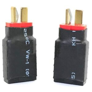 DGZZI 2PCS Male Deans T Plug to Female Connector Wireless Adapter RC Charger Slash E Revo