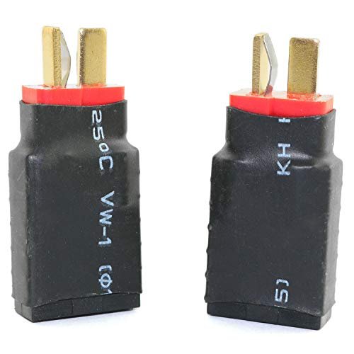 DGZZI 2PCS Male Deans T Plug to Female Connector Wireless Adapter for RC Charger Slash E Revo