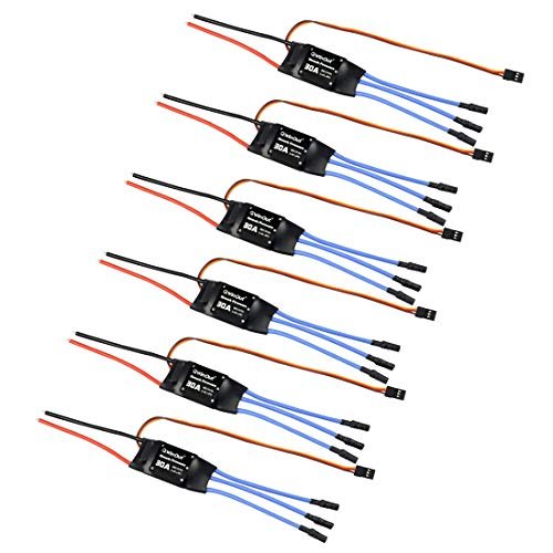 QWinOut 30A RC Brushless ESC Simonk Firmware Electric Speed Controller with 5V 3A BEC for RC 6 Axis Quadcopter DIY Multicopter 6 pcs