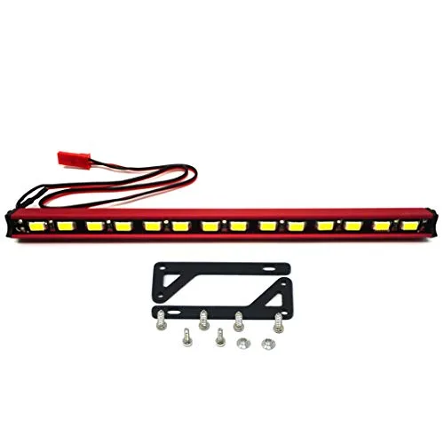 Nitro Hobbies Exceed Nitro RC 1 10 Aluminum White Super Bright LED Light Bar with Long Mount Red
