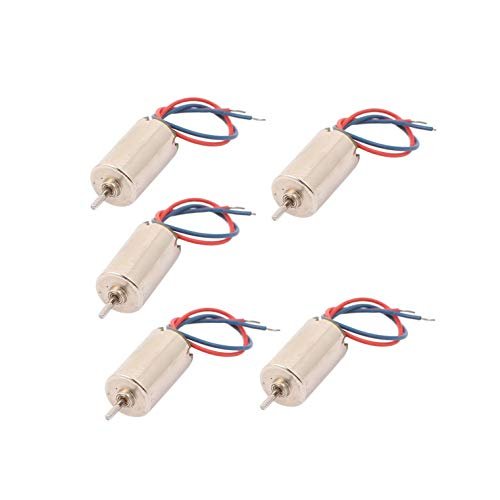Hxchen 6x12mm Coreless Micro DC Motor 5 Pack for Micro RC Airplane Kits