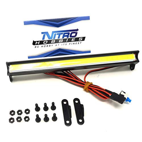 Nitro Hobbies NHX 5.9 Inch High Voltage RC Aluminum COB LED Light Bar Kit for Nitro RC Tires