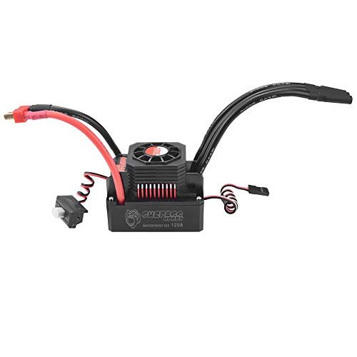 GoolRC 120A Brushless ESC Waterproof Electric Speed Controller for the Biggest Electric RC Truck 1/8 1/10 Scale Off Road Car
