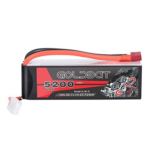 GOLDBAT 5200mAh 60C 11.1V 3S Lipo Battery with T Connector for RC Farm Truck and Other Models
