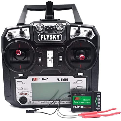 Xiangtat Flysky TM10 FS TM10 2.4G 10CH RC Transmitter Controller with iA10B Receiver FS i6X Upgrade Perfect for Drone vs RC Car Enthusiasts