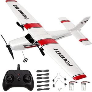 PLRB Toys Cessna 182 RC Plane Parts 2.4Ghz 2 Channels DIY EPP Foam Glider with Two Batteries