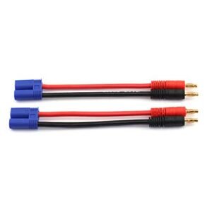 RuiLing 2 Pack EC5 Male to 4 0mm Banana Plug Lipo Battery Balance Charging Cable 15cm 12 AWG Silicone Wire