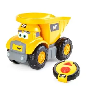 CAT RC Car Junior Crew Lil Movers Remote Control Truck with Dump Truck and Working Headlights