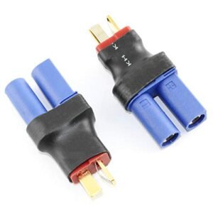 DGZZI 2pcs T Plug Deans Style to Female EC5 Style Adapter for RC T 28 Trojan Plans Lipo Battery Toy