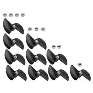 Dilwe 10PCS Prop Propeller Model Brushless Remote Control Boat Tail Propeller Spare Parts for Feilun FT009 RC Boat