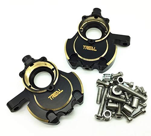 Treal Brass Inner Front Portal Housing Knuckles Heavy Weight for Redcat GEN8 Black with 80 Weight RC Shock Oil Compatibility