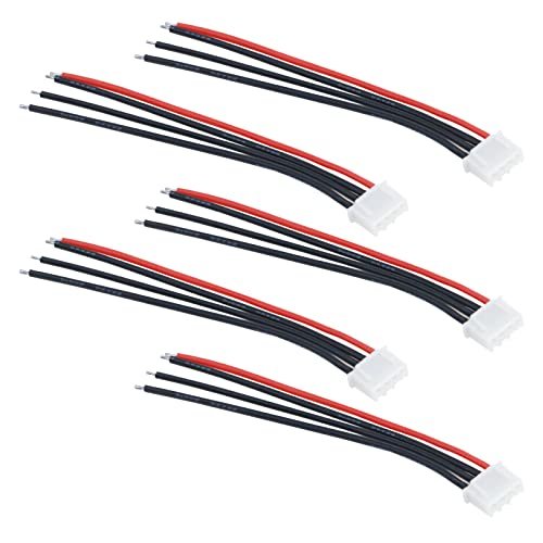 Antrader 5pcs JST XH 3S LiPo Balance Plug Extension Cable for Playmobil RC Train Rechargeable Battery 11.1V 3.9 inch