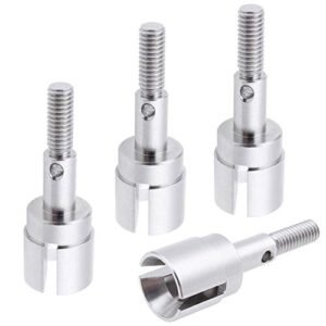 HobbyPark Stainless Steel Wheel Stub Axle 4 Pack for Exceed RC Infinitive Redcat Volcano HSP Brontosaurus 94111