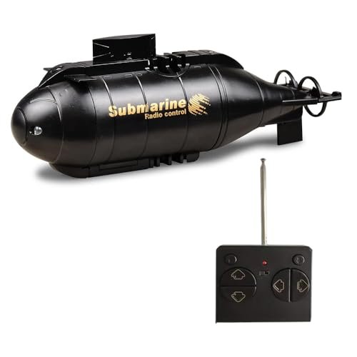 YEIBOBO 6 Channels Mini Submarine RC Toy with LED Lights Black