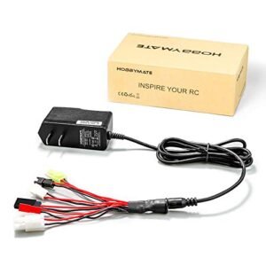 HOBBYMATE Universal NiMH NiCd RC Battery Charger Compatible with Tyco RC 6.0V Jet Turbo NiCd Battery and More 4.8V to 12V Packs