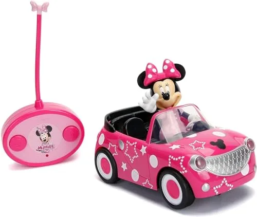 Disney Junior RC Minnie Mouse Roadster Remote Control Car Pink 7.5 Inch 27MHz Toy for Kids
