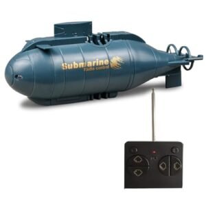 YEIBOBO 6 Channels Mini RC Submarine Toy Blue Remote Control Waterproof for Kids