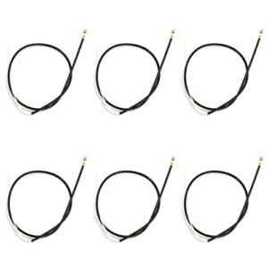 RuiLing 6 Pack 2.4G Receiver Antenna with IPEX4 Port RF113 Silver Jacketed Cable 5.9Inch for RC Controller and Servos
