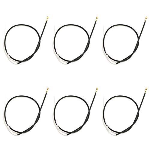 RuiLing 6 Pack 2.4G Receiver Antenna with IPEX4 Port RF113 Silver Jacketed Cable 5.9Inch for RC Controller and Servos