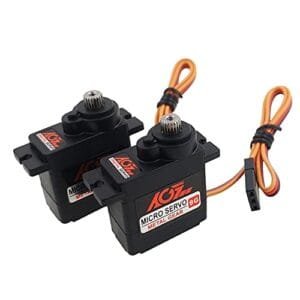 AGFRC 2PCS Micro 9g RC Servo Motor Kit Digital 2.8KG Metal Gear Mini Servo for Micro Mini RC Helicopter Airplane Car Control Angle 180°