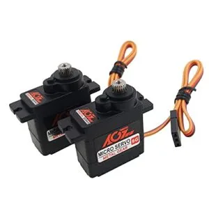 AGFRC 2PCS Micro 9g RC Servo Motor Kit Digital 2.8KG Metal Gear Mini Servo for Micro Mini RC Helicopter Airplane Car Control Angle 180°