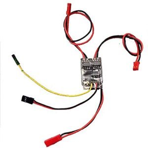 Yuenhoang RC Willey Safes Dua Way Bidirectional Brushed ESC 2S 3S Lipo 5A ESC Motor Electronic Speed Control for RC Model Boat Tank 130 180 Brushed Motor Spare Parts 1PCS