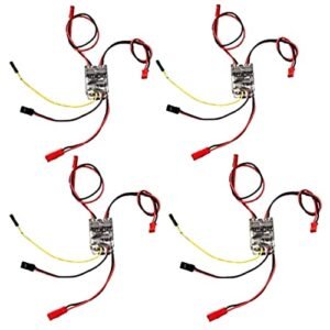 Yuenhoang RC Willey Riverton Bidirectional Brushed ESC 2S 3S Lipo 5A Electronic Speed Control for RC Model Boat Tank 130 180 Brushed Motor 4PCS