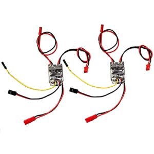 Yuenhoang RC Willey Spokane Bidirectional Brushed ESC 2S 3S Lipo 5A Electronic Speed Control for RC Model Boat Tank 130 180 Brushed Motor 2PCS