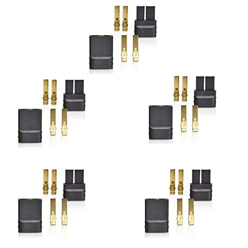 Padarsey 5 Pairs 10pcs RC XTBattery Plugs Gold Plated Nylon Connectors for Lipo NiMh Brushless ESC Battery