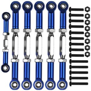 Acme RC Truck Parts 7 Pack Adjustable Alloy Turnbuckles Aluminum Camber Toe Links Set for 1 10 Traxxas Slash 2WD RC Truck Upgrade