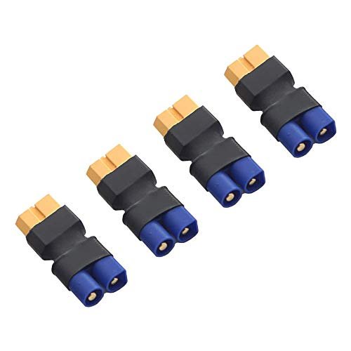 FLY RC 4pcs Male EC3 to Female XT60 Adapter Connector for Hellcat Charger RC Car Lipo NiMH Battery Charger ESC