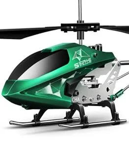 SYMA S107H E RC Helicopter with Gyro Stabilizer Altitude Hold One Key Take Off Landing 3 5 Channel LED Light for Kids Beginners Green