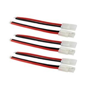 FLY RC 3Pairs Tamiya Battery Connectors Male Female 14awg 10cm for 4g LTE RC Car Lipo Battery Charge