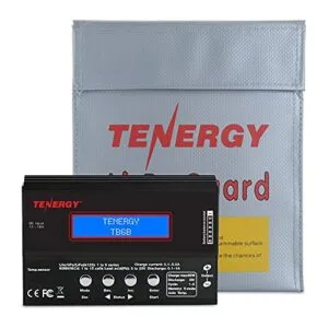 Tenergy TB6 B RC Lipo Battery Discharger Charger for LiFe LiPO NiMH NiCd Packs with Lipo Bag and Multiple Connectors