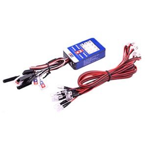 FPVKing 12 LED Lighting Kit for 1/10 Scale RC Car Yokomo Models with Steering Brake Simulation Flash Light
