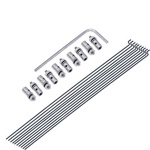 20pcs Adjustable Pushrod Connector Linkage Stopper Steel Z Push Rods Parts with Storage Box for X Wing RC Plane Boat Replacement