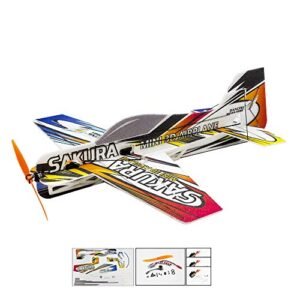 Viloga Upgrade 3D EPP Foam RC Plane Sakura Aerobatic Flying Airplane 420mm Wingspan DIY Kit with Motor ESC Servo for Adults