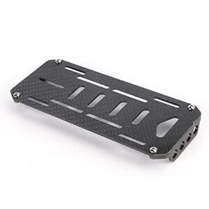VGEBY1 RC Carbon Fiber Battery Mount Plate with Electricity Tester for Axial SCX10 1/10 Scale RC Car