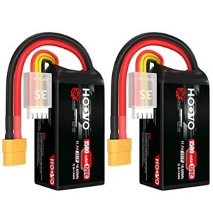 HOOVO 3S 120C 11.1V 1500mAh LiPo Battery with XT60 Plug for Stormwolf RC Helicopter and FPV Racing Drones