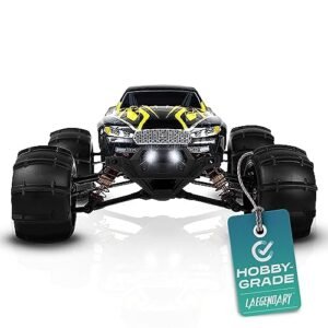 LAEGENDARY 1/16 Scale RC Fire Truck Hobby Grade Remote Control Car with Brushless Motor and Two Batteries 4x4 Off Road Waterproof RC Truck for Adults and Kids