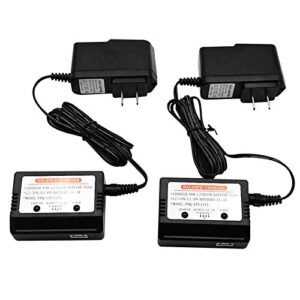 Blomiky 2 Pack 15V Wall Charger and 11.1V 800mA 3S Lipo Li ion Battery Charger Box Essential for RC Retaining Wall Detail Enthusiasts