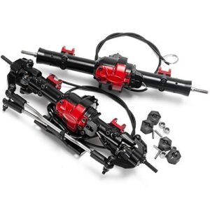 Impala RC Body Compatible Alloy Front Rear Axle with Differential Lock for 1/10 RC TF2 Crawler