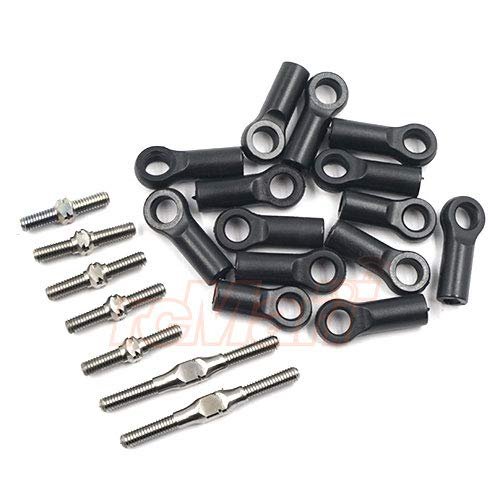 Yeah Racing Titanium Tie Rod Turnbuckle Set for Tamiya M08 Perfect for RC Carpet Racing Tires