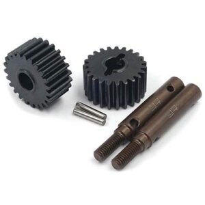 Yeah Racing 23T HD Tool Steel Shaft and Steel Portal Drive Output Spindle Gear Set for RC Truck Tool Boxes Traxxas TRX4