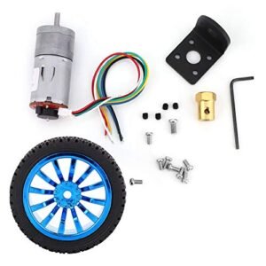 HobbyPower Full Size RC Car Kit with 12V DIY Encoder Gear Motor 65mm Magnetic Engine Wheel Kit 500RPM for Smart Car Robot Model