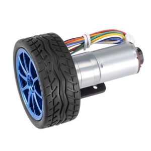 65mm DC12V Encoder Gear Motor with Mounting Bracket for RC Car Shock Mounting Positions DIY Robot Model 130RPM